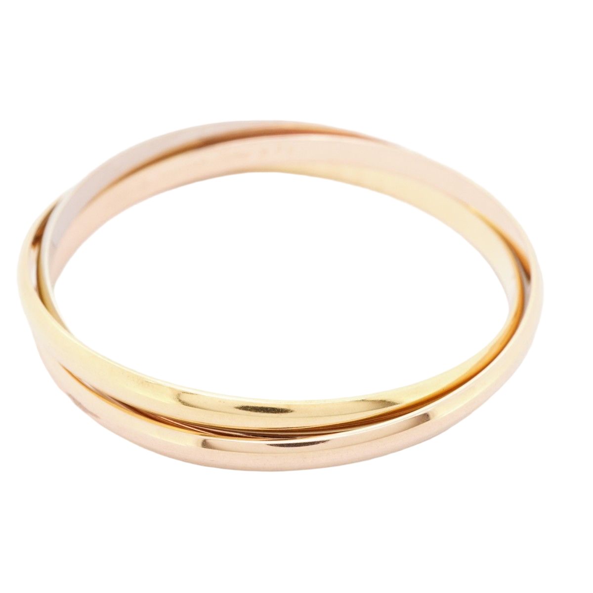 Cartier Bangle Trinity 18k Yellow Gold 18k White Pink Bracelet — view 2