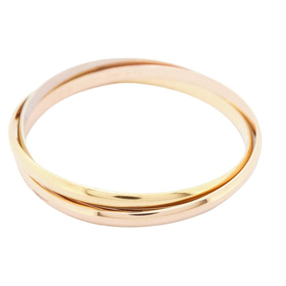 Cartier Bangle Trinity 18k Yellow Gold 18k White Pink Bracelet — view 2