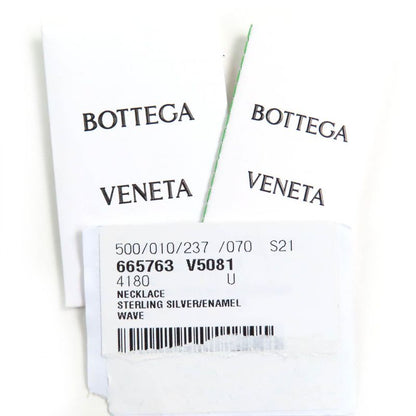 Bottega Veneta Chain Choker Necklace Ag925 Bicolor Silver Light Blue Storage