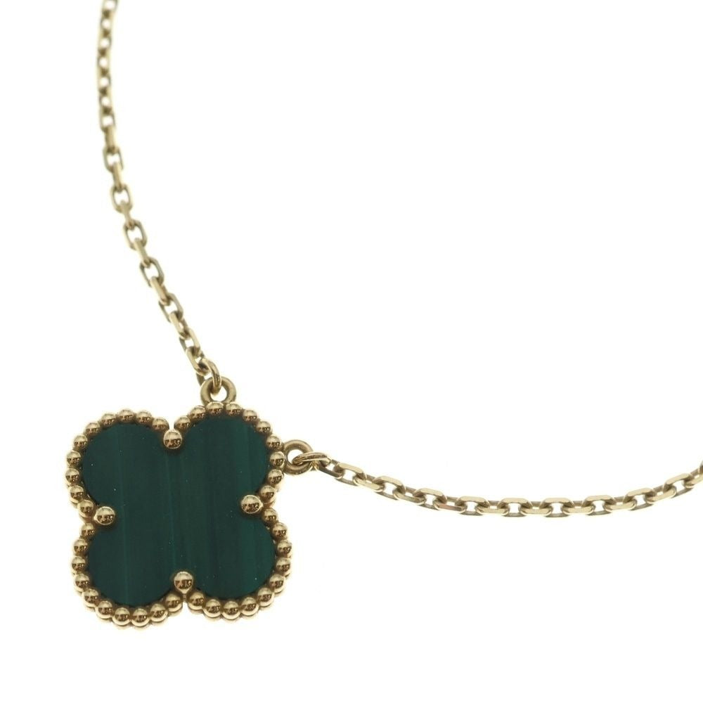 Van Cleef & Arpels Vintage Alhambra Necklace Malachite Yellow Gold