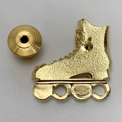 Chanel Roller Skate Brooch F21c Gold Pin Type