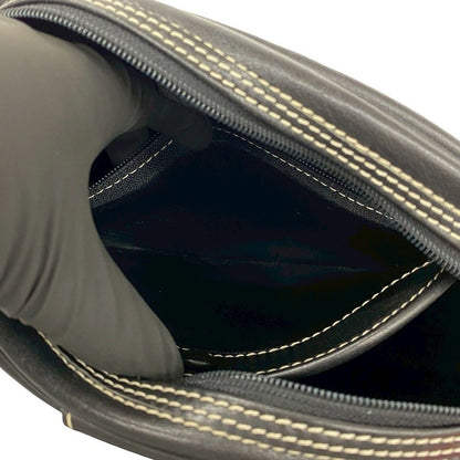 Dior Box Vintage CD Logo Leather Mini Shoulder Bag Pochette Black — view 10