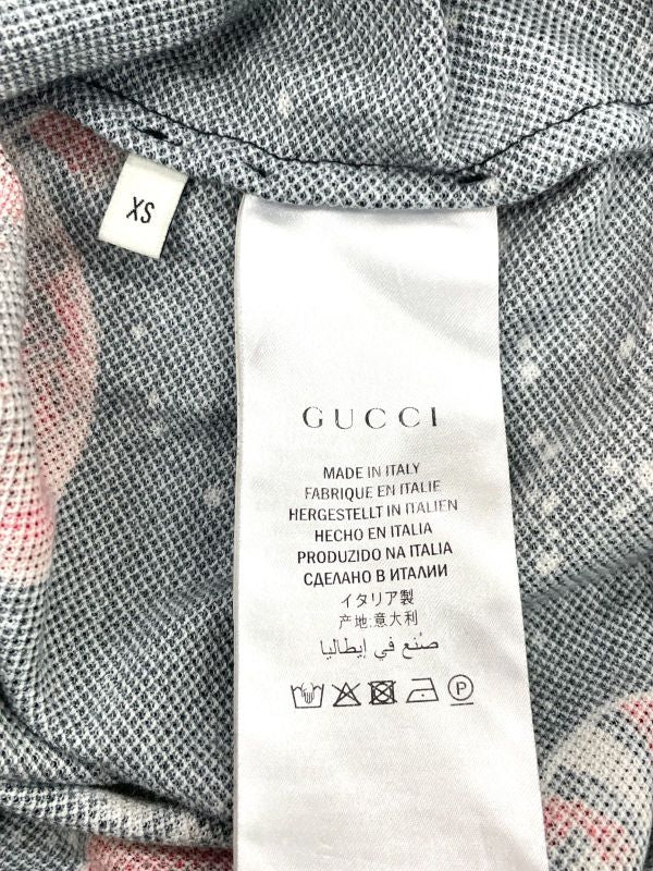 Gucci Space Animals Polo Shirt Men's XS Size 474642 Space Snake Dark Navy Made