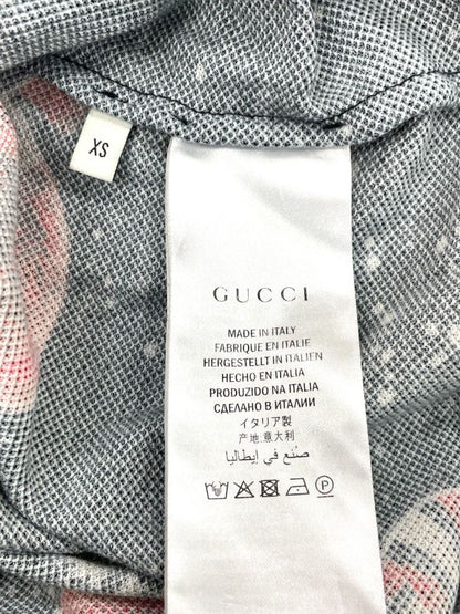 Gucci Space Animals Polo Shirt Men's XS Size 474642 Space Snake Dark Navy Made