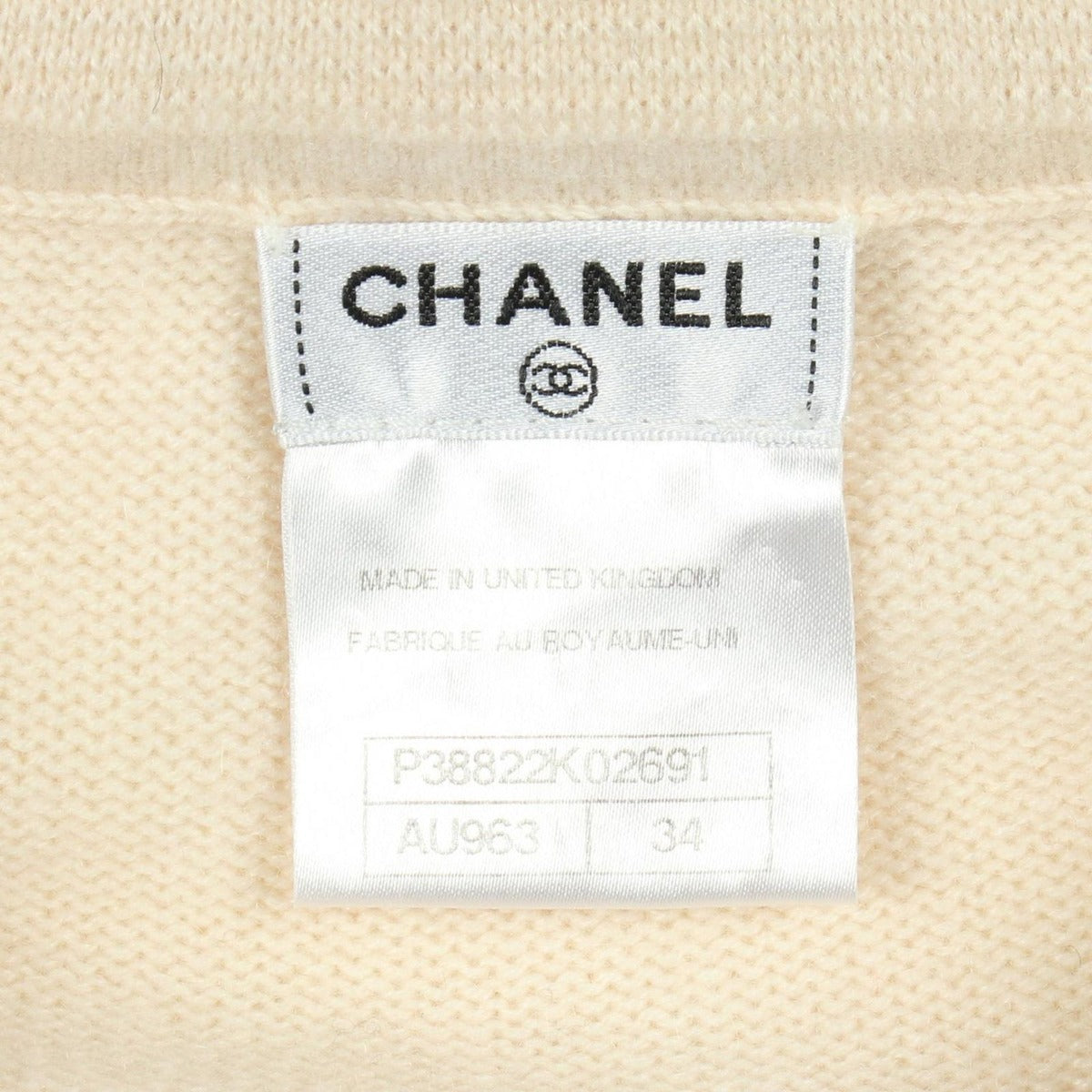Chanel Cardigan CC Logo Button Cashmere Wool — view 3
