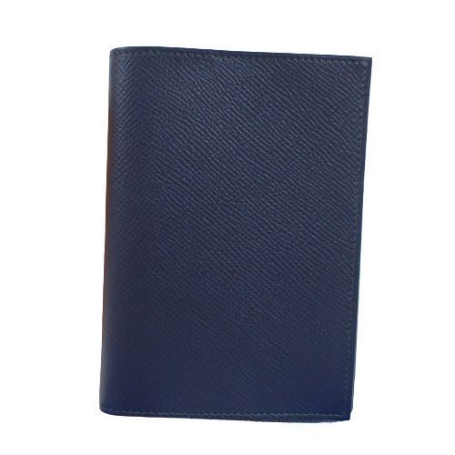 Hermes Notebook Cover Agenda GM Navy Gray Epsom Bicolor