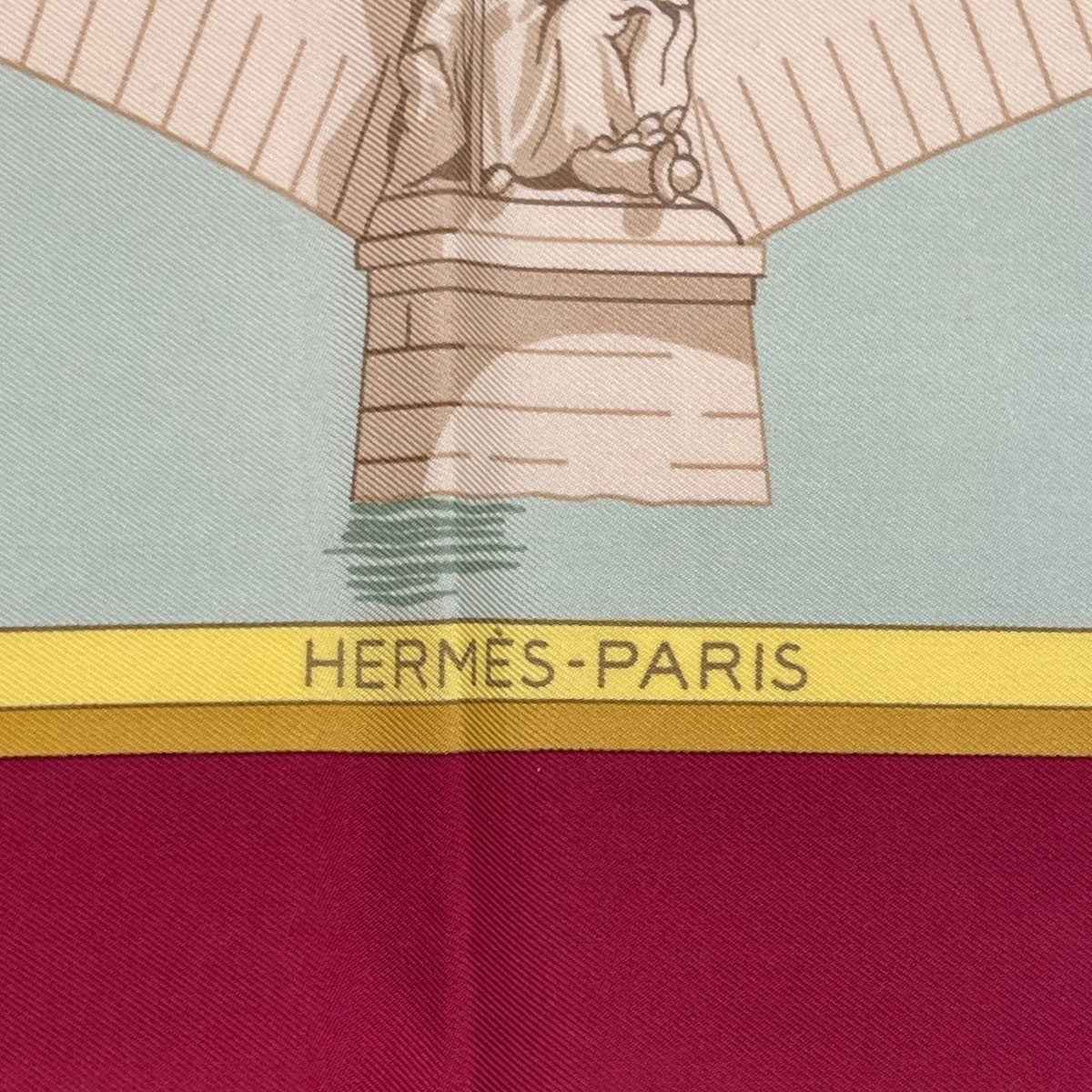 Hermes Scarf Silk Carre 90 les Ponts de Paris Bridges of Red — view 7