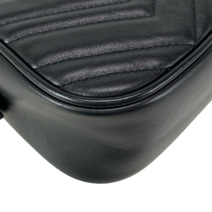 Gucci Shoulder Bag GG Marmont Quilted Small Shoulder Bag 447632 Black Chain