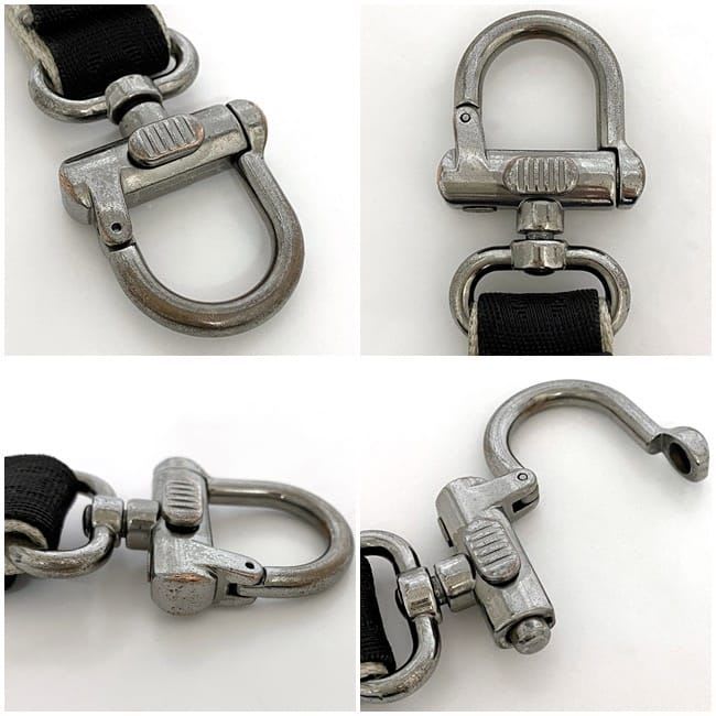 Chanel Key Ring Black Gray Silver