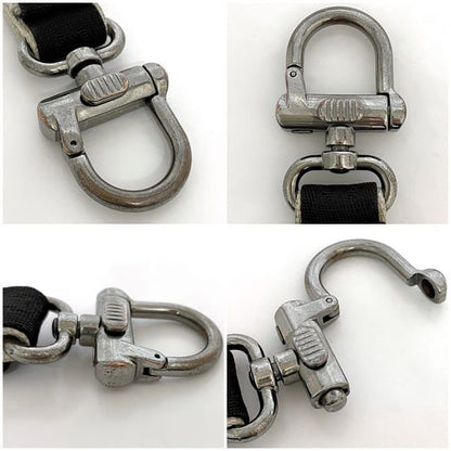 Chanel Key Ring Black Gray Silver