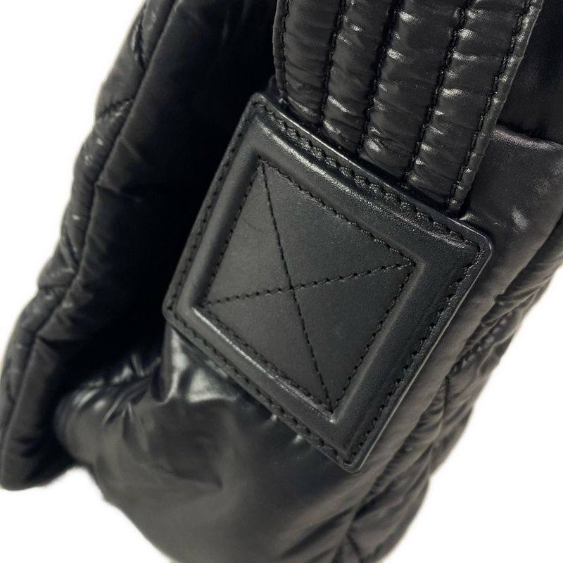 Chanel Shoulder Bag Coco Cocoon A48616 Black Silver Hardware Leather