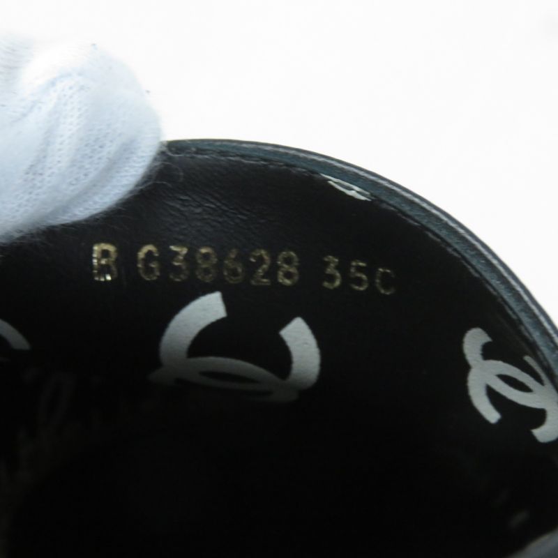 CHANEL 22S G38628 Coco Mark Pattern Espadrilles / Slip-on / Leather Shoes