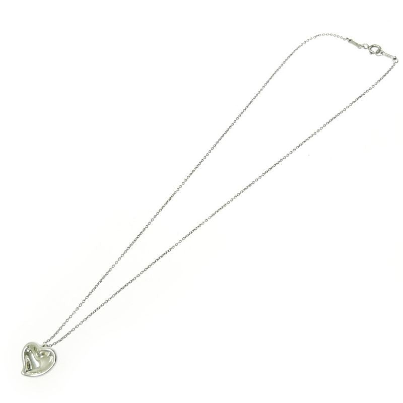 Tiffany & Co Silver Curved Heart Necklace 4.3g 925 Engraved 440341 Necklace
