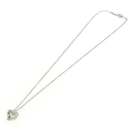 Tiffany & Co Silver Curved Heart Necklace 4.3g 925 Engraved 440341 Necklace