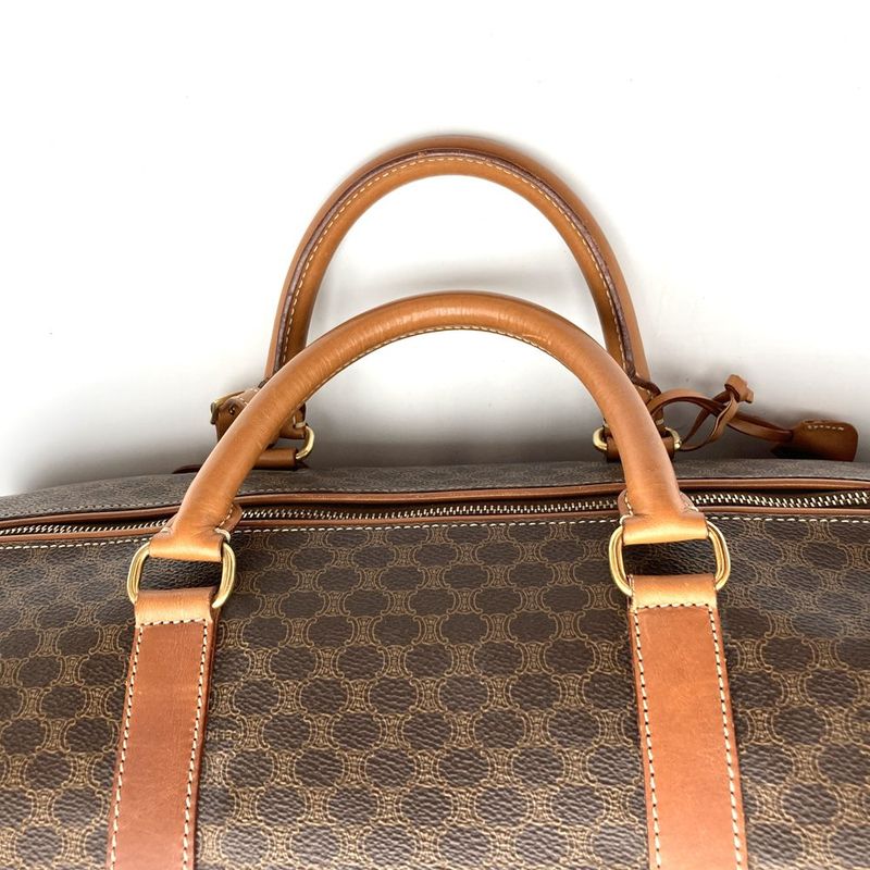 Celine Mc97/2 Boston Bag Travel Bag Travel Bag Macadam Brown PVC Vintage Ladies