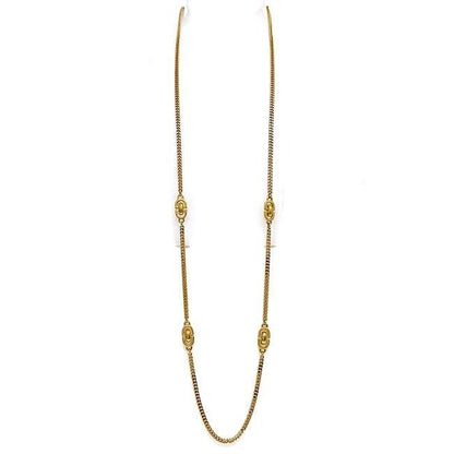 Christian Dior Long Necklace Gold Excellent Condition Vintage