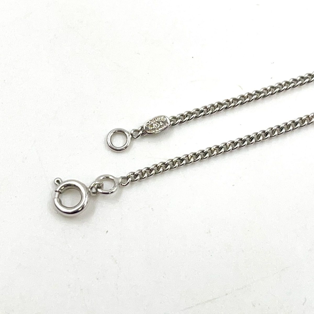 Chanel CC Logo Metal Silver Black Necklace — view 5