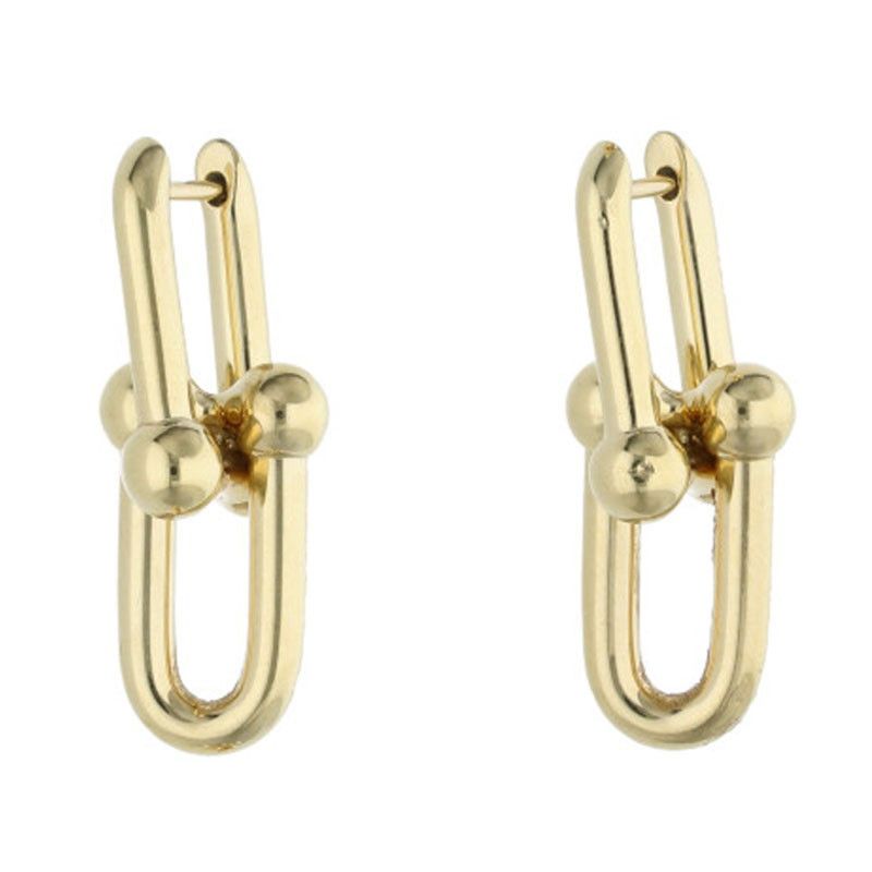 Tiffany & Co Hardwear Hardware 18K Yellow Gold Medium Earrings Men's