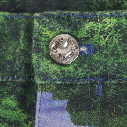  Louis Vuitton 22SS 1a9stj Amen Break Landscape Graphic Denim Pants Multi 32