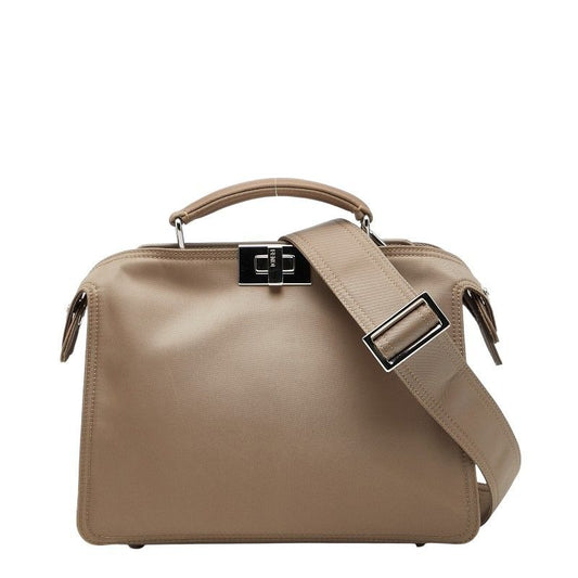 Fendi Peekaboo Ic You Mini Shoulder Bag 2-Way 7 Va530 Brown Nylon