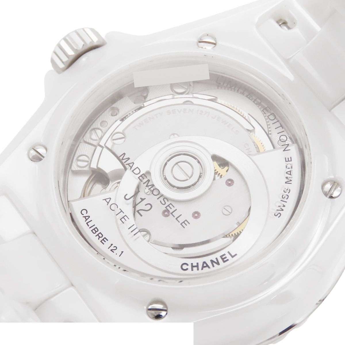 Chanel J12 Mademoiselle la Pausa White Ceramic SS 38 Watch Automatic — view 4