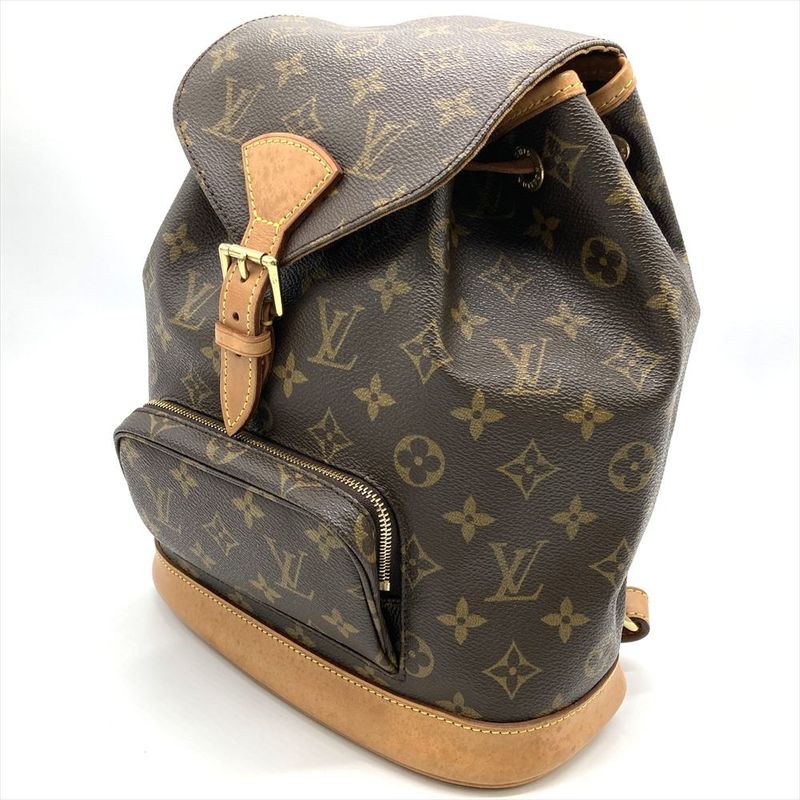 Louis Vuitton Montsourismm Backpack Monogram Canvas M51136 Brown Gold Hardware
