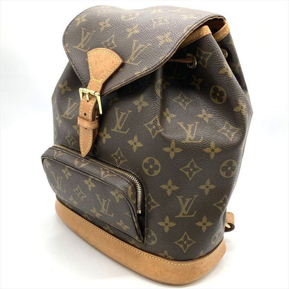 Louis Vuitton Montsourismm Backpack Monogram Canvas M51136 Brown Gold Hardware