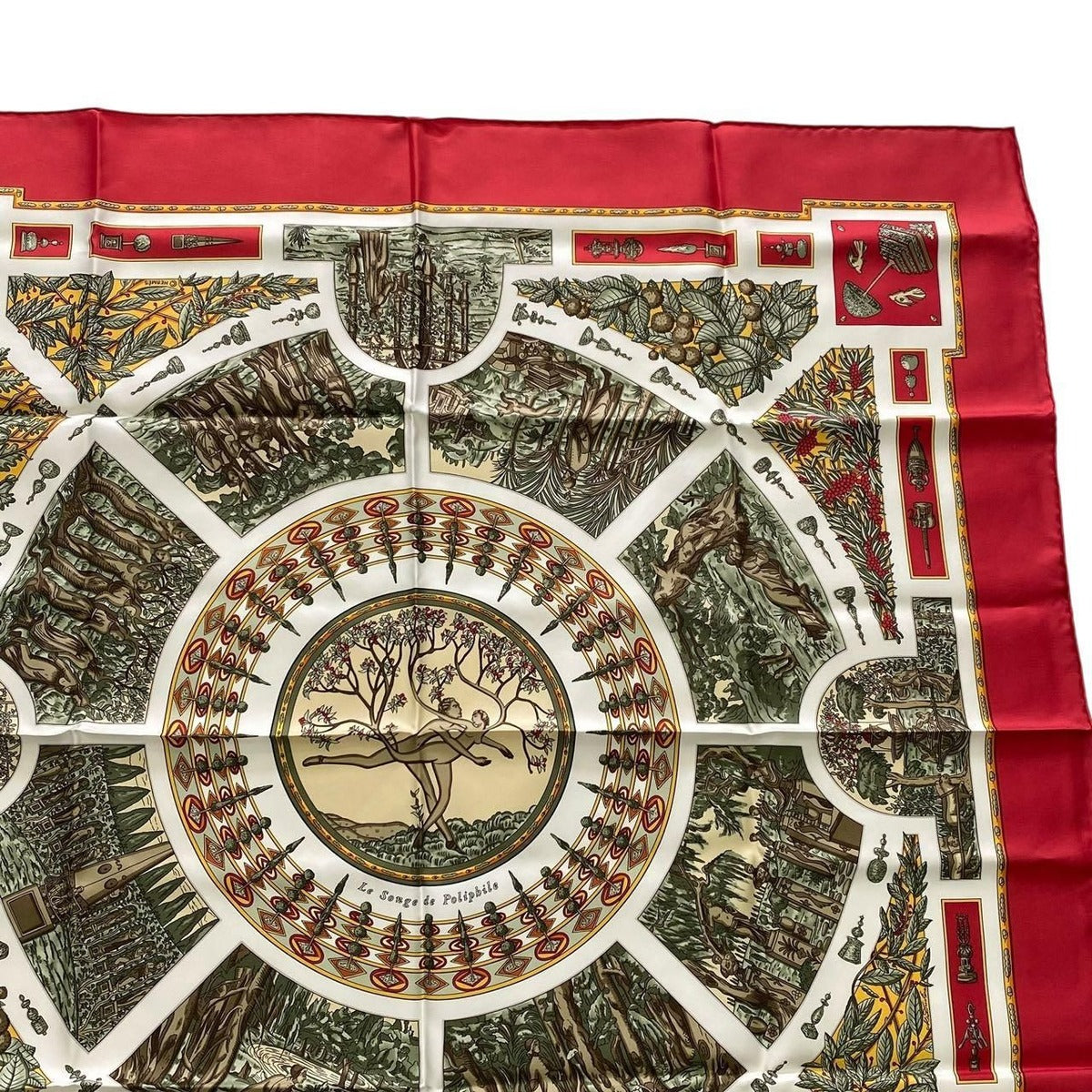 Hermes Scarf Silk Carre 90 le Songe de Poliphile Dream Red Box — view 3