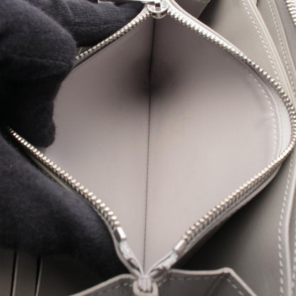 Louis Vuitton Round Wallet Zippy Silver Gray Leather Metallic — view 4