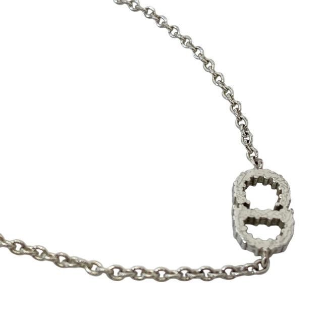 Christian DIOR Bracelet Bangle Clair D LUNE CD Logo Metal Rhinestone Silver