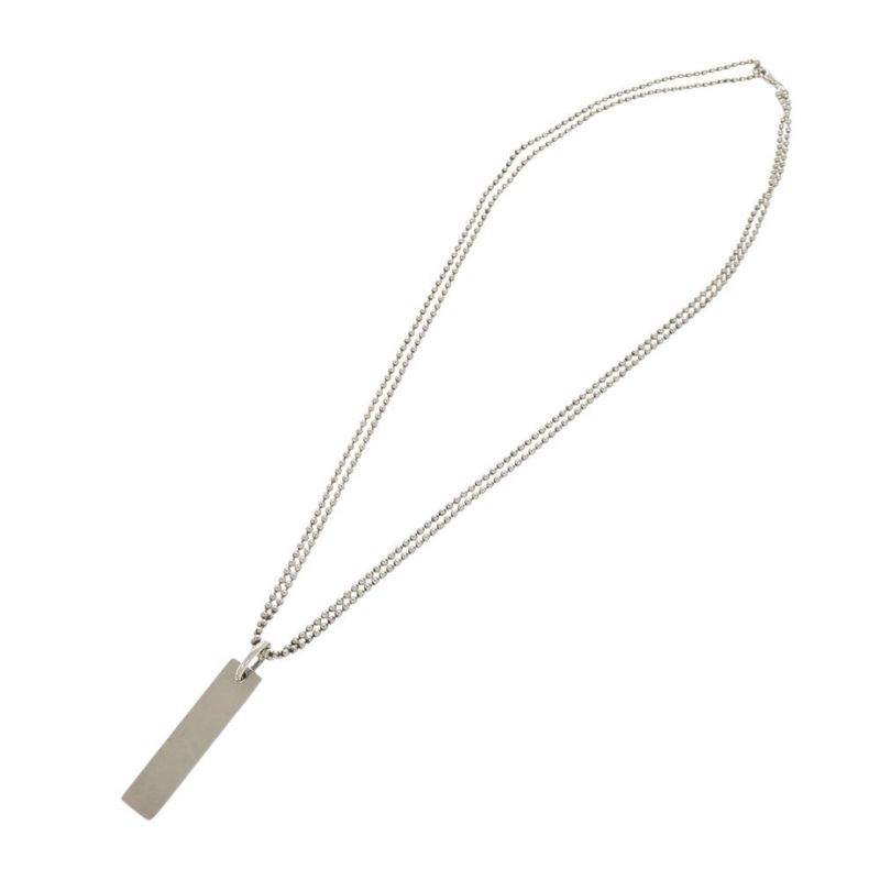 Gucci Plated Double Ball Chain Silver 925 Necklace Pendant 1303 Gucci