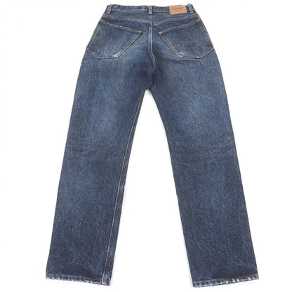 Balenciaga Relaxed Jeans Deep Blue Button Fly Denim Pants Indigo — view 2