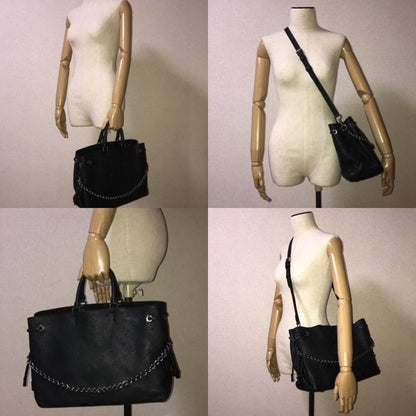 Louis Vuitton Mahina Bella Tote 2-Way Shoulder Bag Noir Black Price Negotiation — view 9
