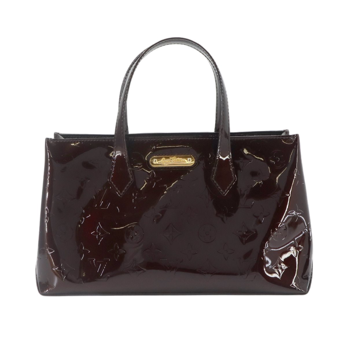 Louis Vuitton PM Monogram Vernis Hand Bag Leather Amarante