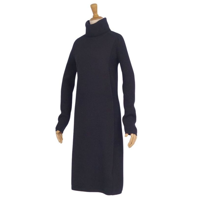 Hermes Dress Knit Turtleneck Wool Cashmere