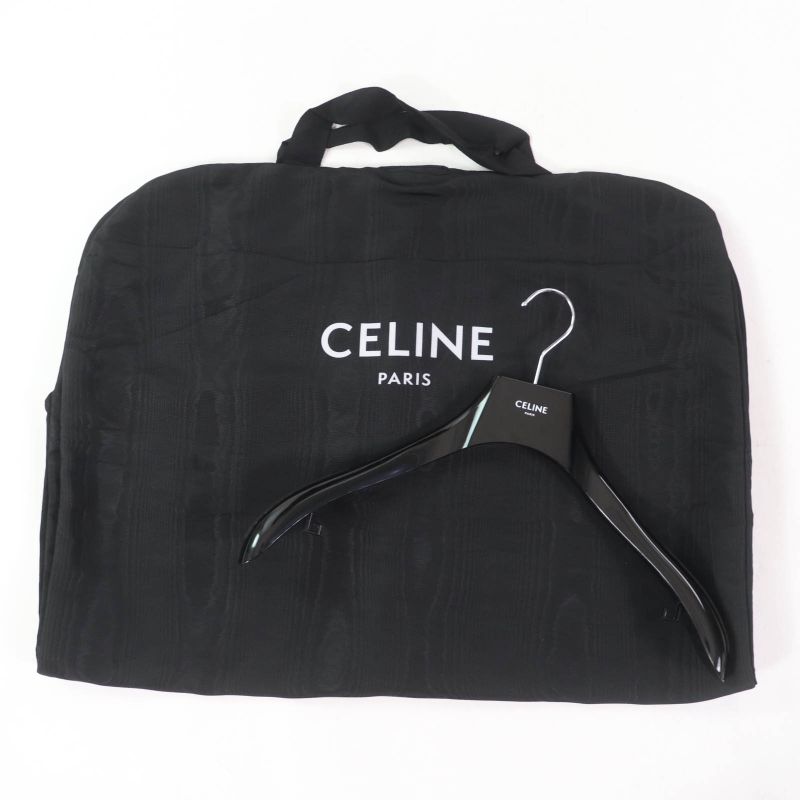 Celine 2m398267m 100% Cotton Triomphe Pattern Trench Coat Brown 40 With Hanger