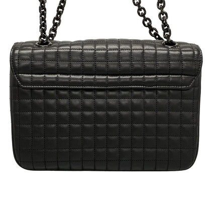 Celine Shoulder Bag C Medium 187253bfz38no Black Chain Shoulder/quilted