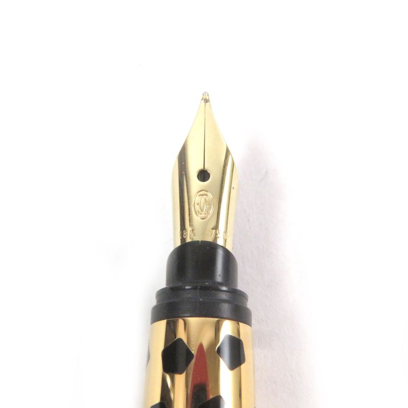Cartier Panthère De Cartier Nib 18k M Nib Trinity Fountain Pen Black Gold With