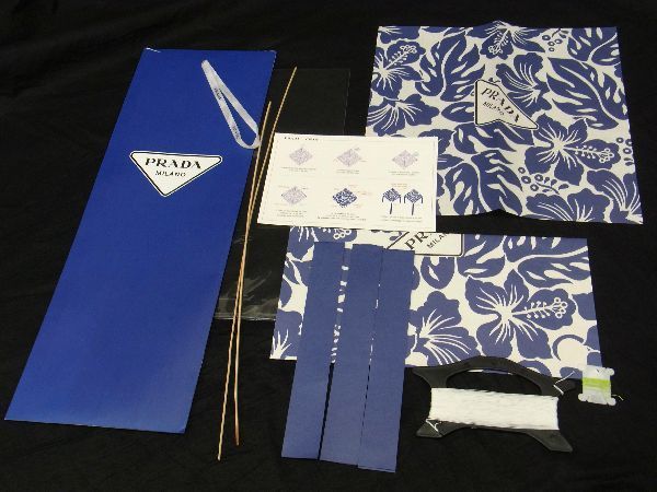 Prada Hibiscus Kite Blue And White As4713