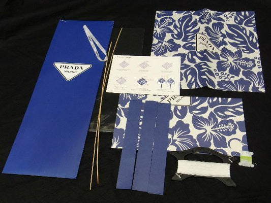 Prada Hibiscus Kite Blue And White As4713