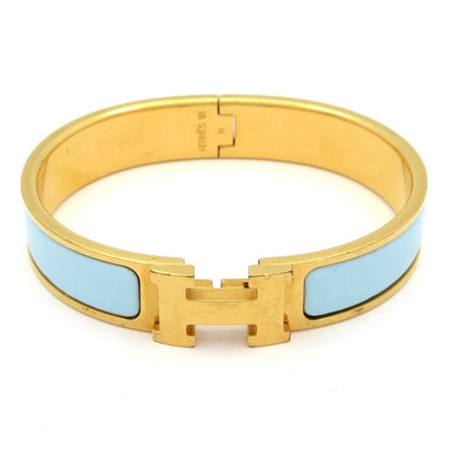 Hermes Bangle Click Gold Light Blue