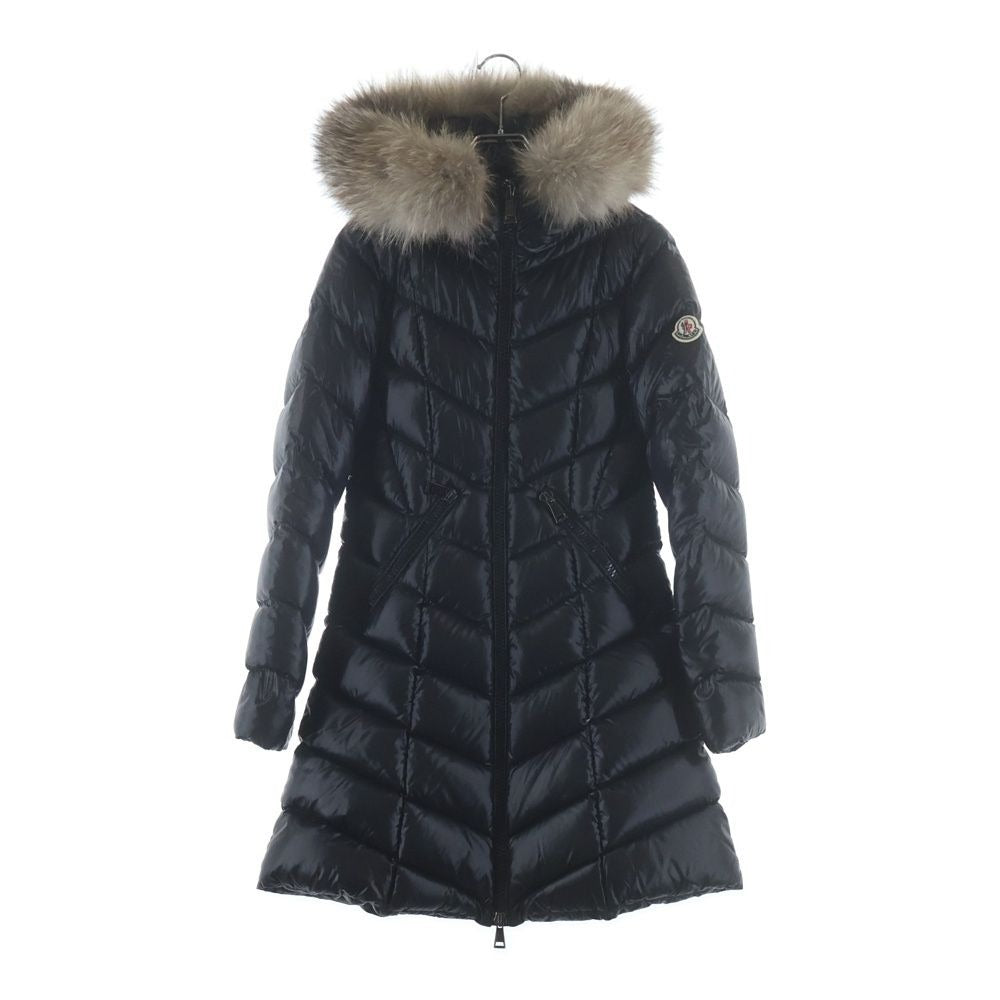 Moncler Fulmarus Hooded Down Coat with Logo Patch Black