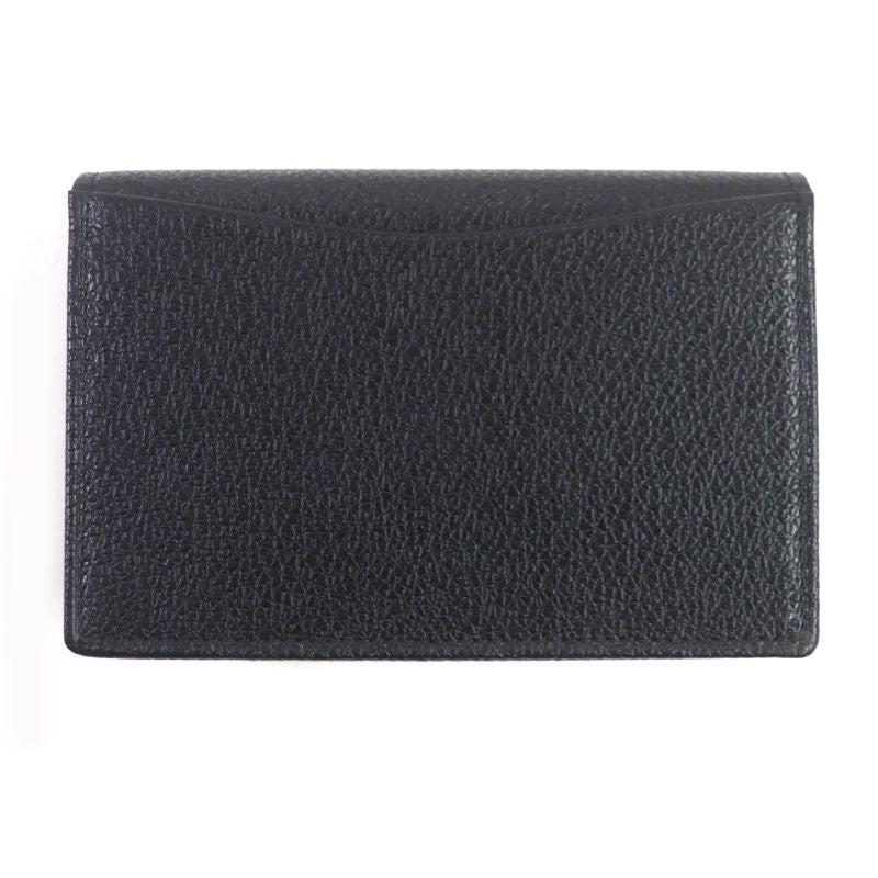  Bvlgari Leather Bifold Pass Case With Logo Plate Card Case Business Card