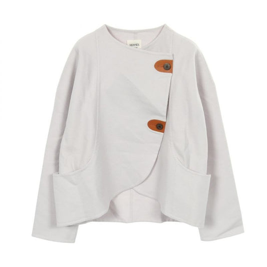 Hermes Serie Button Gray Cashmere Blouson