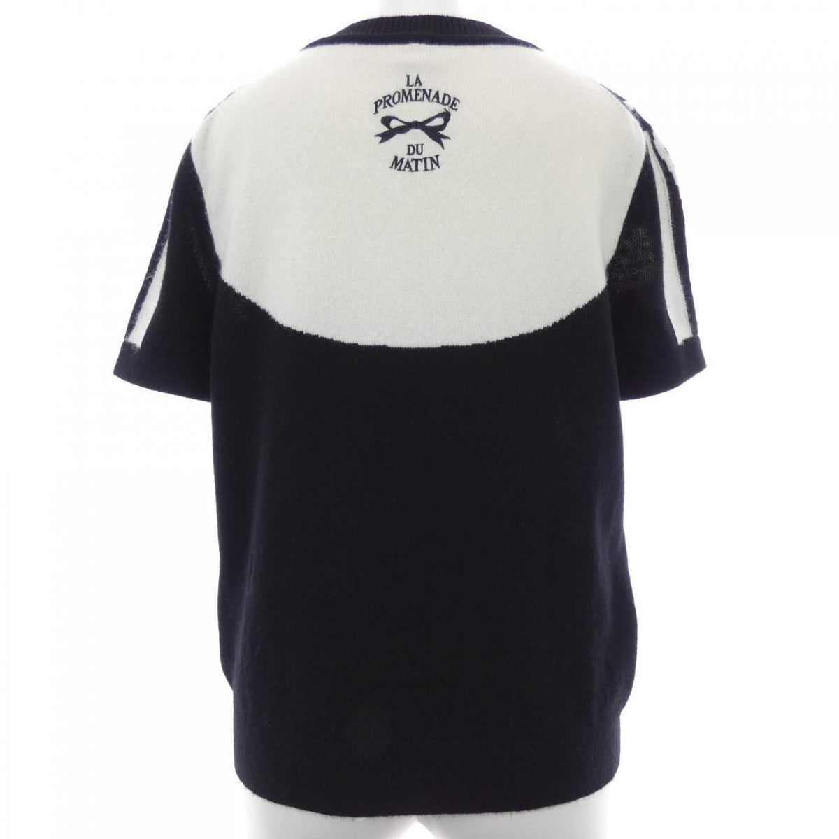 Hermes la Promenade du Matin Knit Top Black White Transparency — view 2