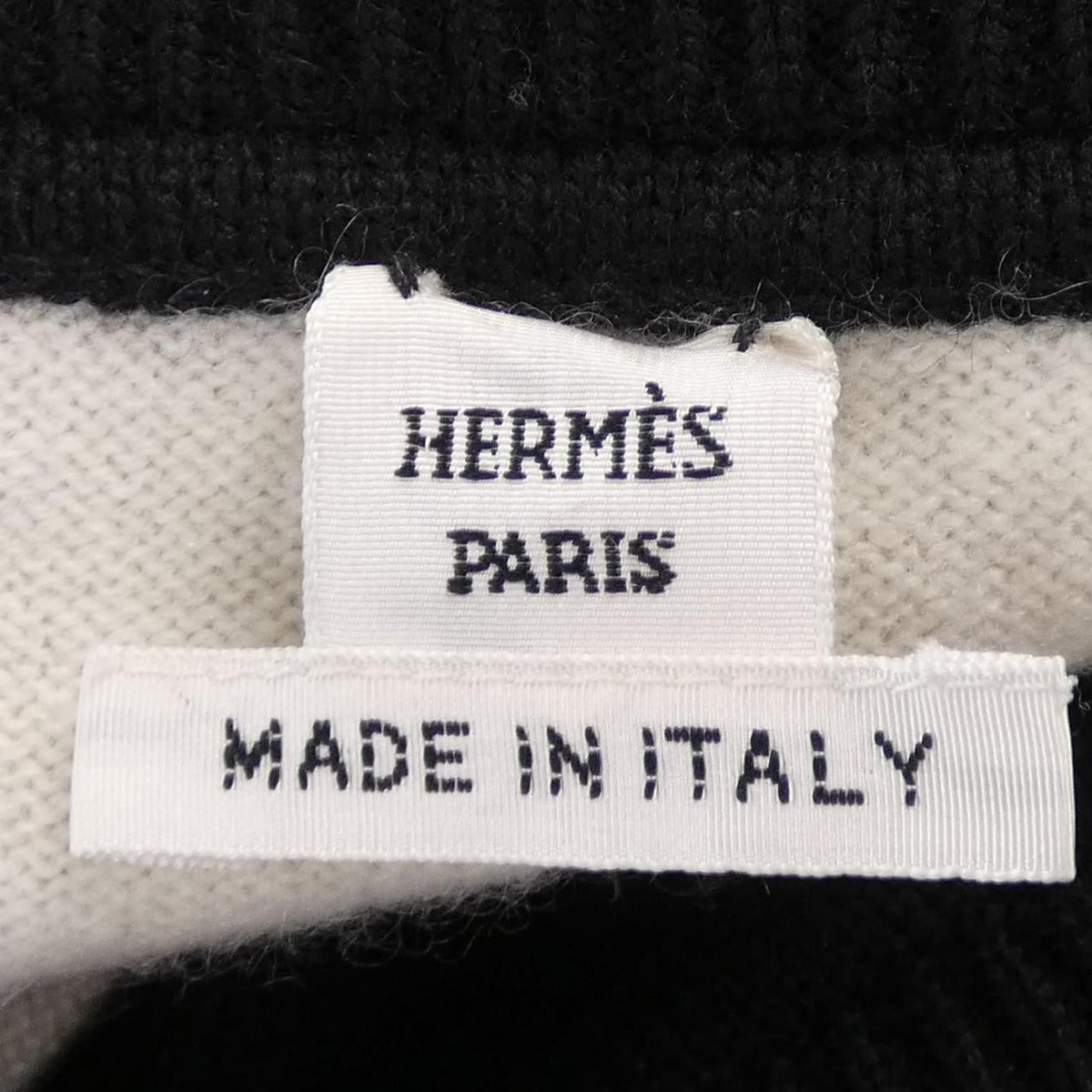 Hermes la Promenade du Matin Knit Top Black White Transparency — view 4