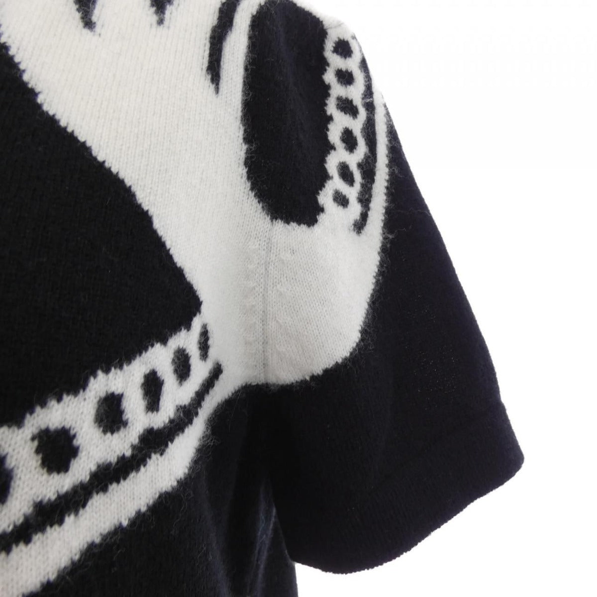 Hermes la Promenade du Matin Knit Top Black White Transparency — view 6