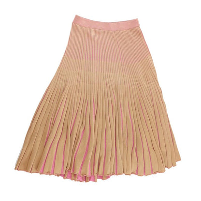 Gucci Skirt Beige X Pink Notation Size S Waist Togo Mug Rayon Cotton