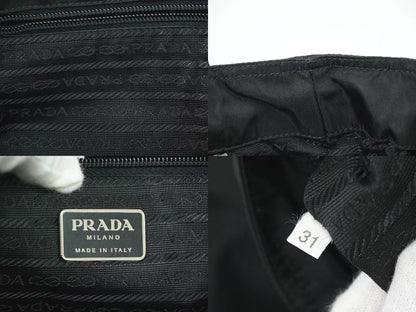 Authentic Prada Nylon Shoulder Bag Tote Bag Black Bag Pre-owned [follow-up