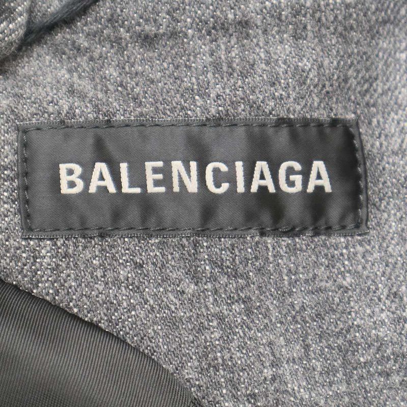 Balenciaga 23aw Washed Denim Tailored Jacket 767953 Tpw54 Charcoal 48